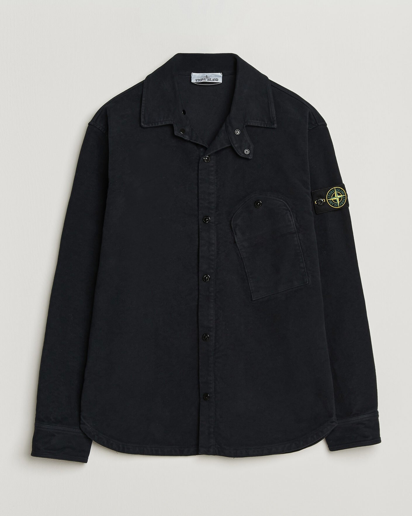 Homme | Chemises | Stone Island | Cotton Moleskin Overshirt Navy Blue