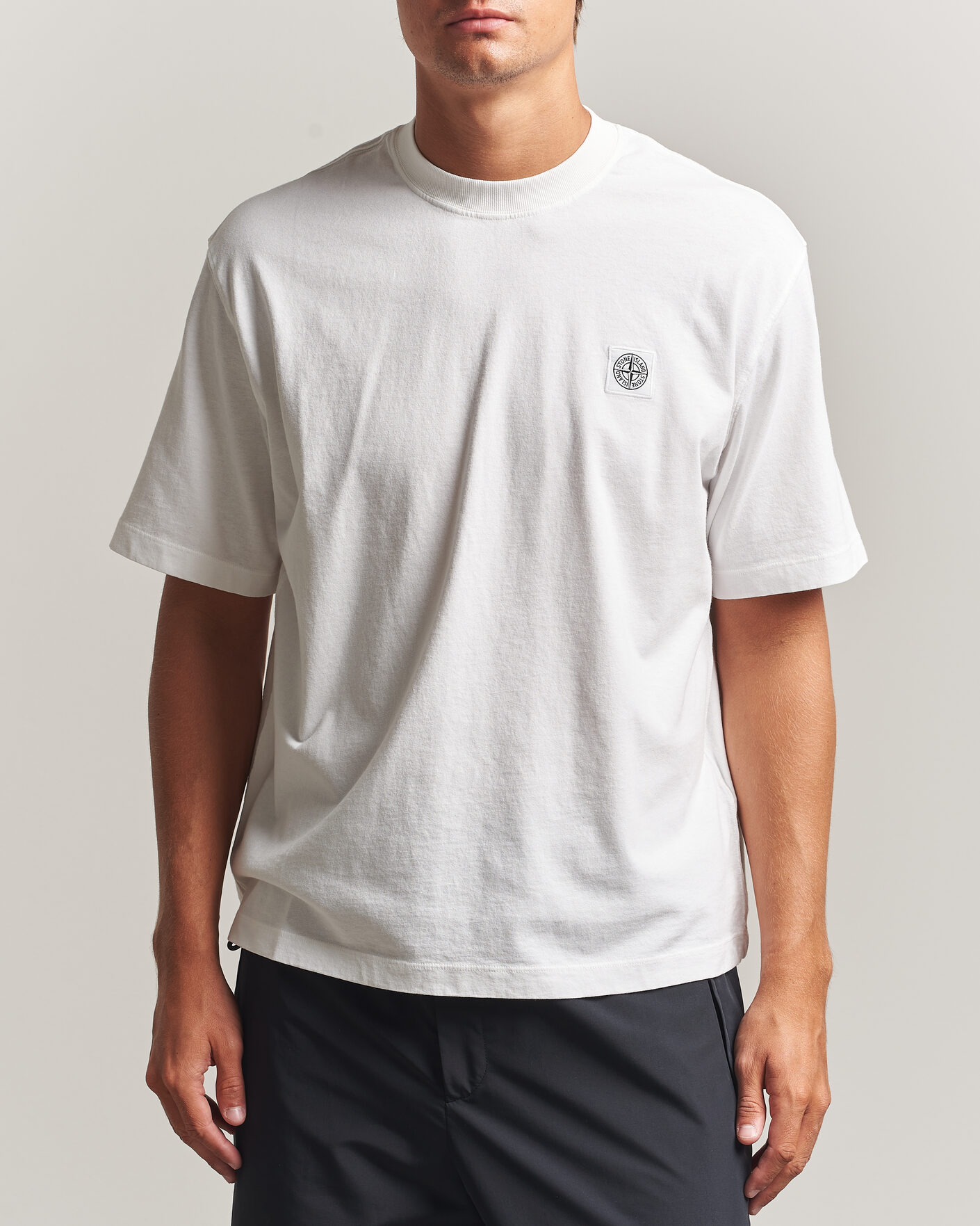 Homme | T-shirts | Stone Island | Combed Organic Cotton T-Shirt White