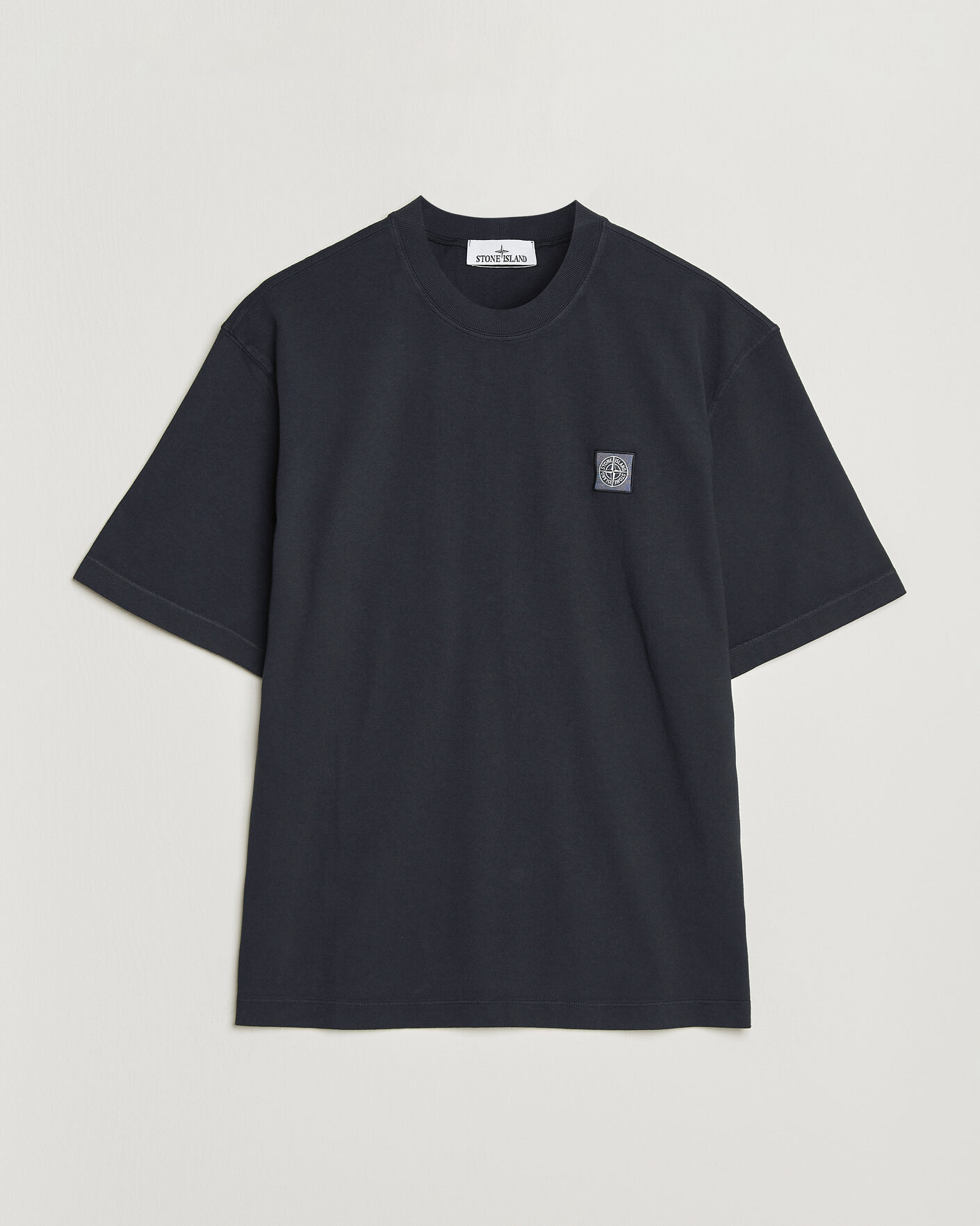 Homme | T-shirts | Stone Island | Combed Organic Cotton T-Shirt Navy Blue