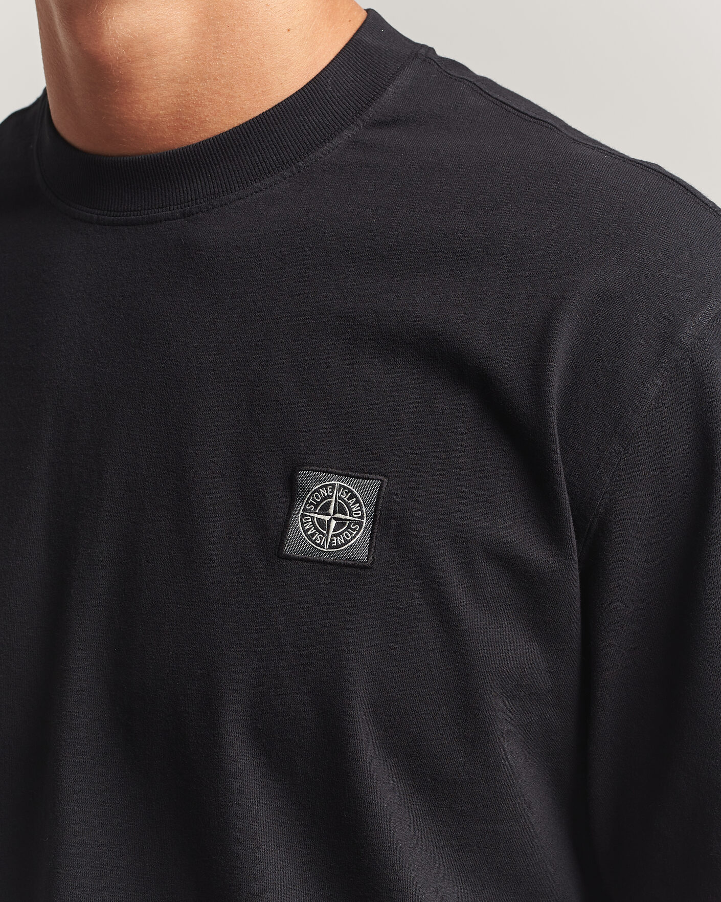 Homme | T-shirts | Stone Island | Combed Organic Cotton T-Shirt Black