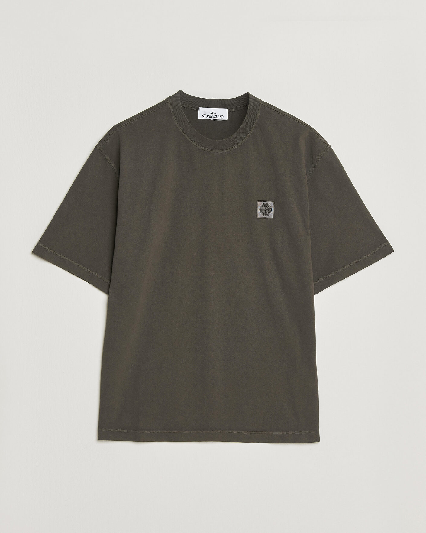 Homme | T-shirts | Stone Island | Combed Organic Cotton T-Shirt Coal Grey