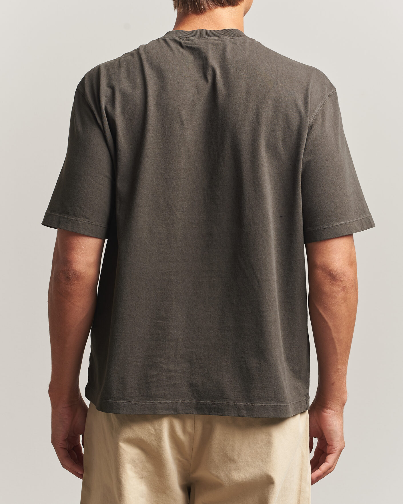 Homme | T-shirts | Stone Island | Combed Organic Cotton T-Shirt Coal Grey