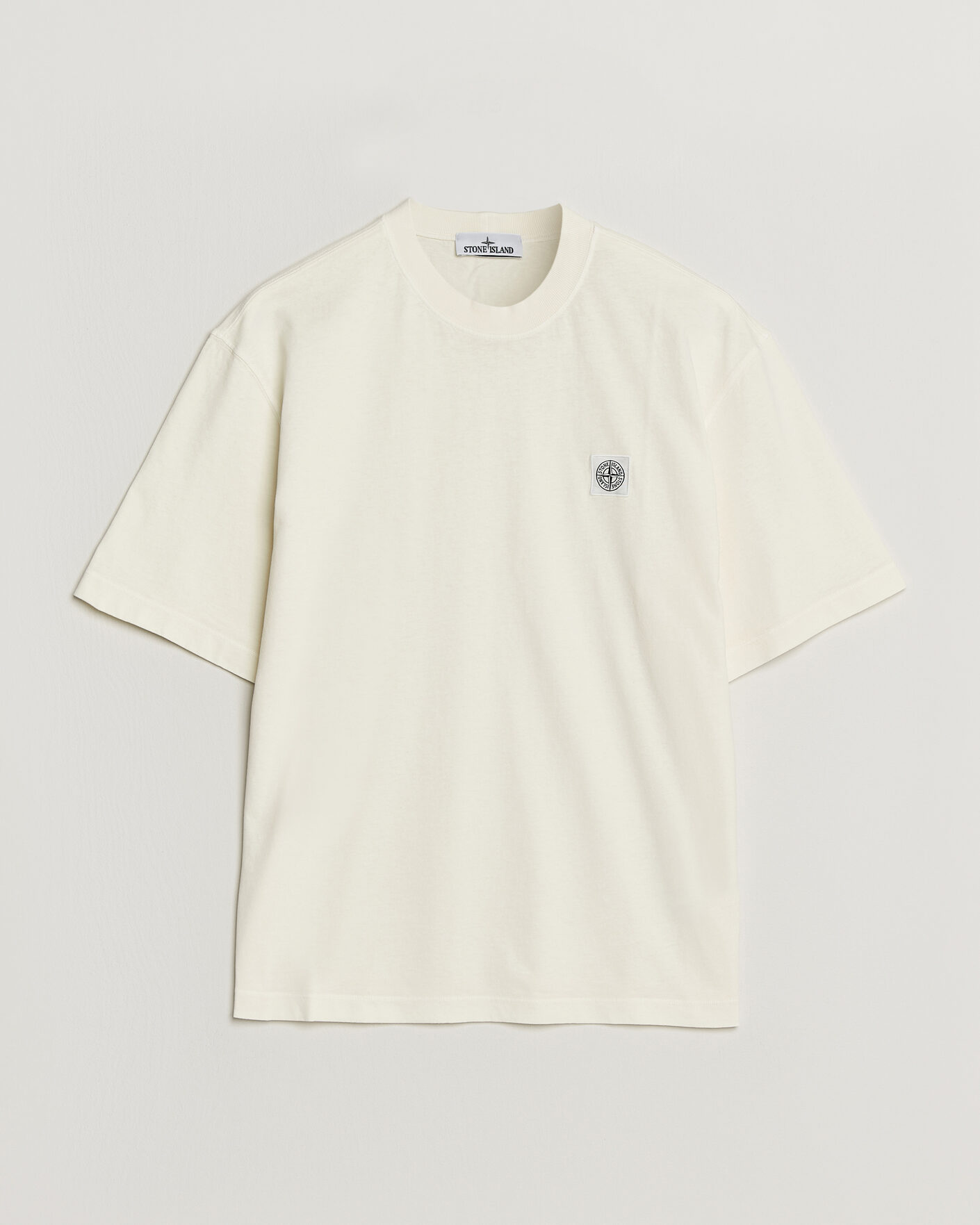 Homme | T-shirts | Stone Island | Combed Organic Cotton T-Shirt Ivory