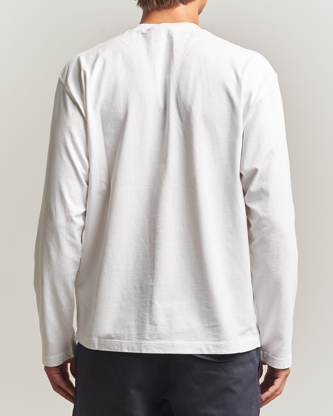 Homme | T-shirts | Stone Island | Organic Cotton Jersey Long Sleeve T-Shirt White