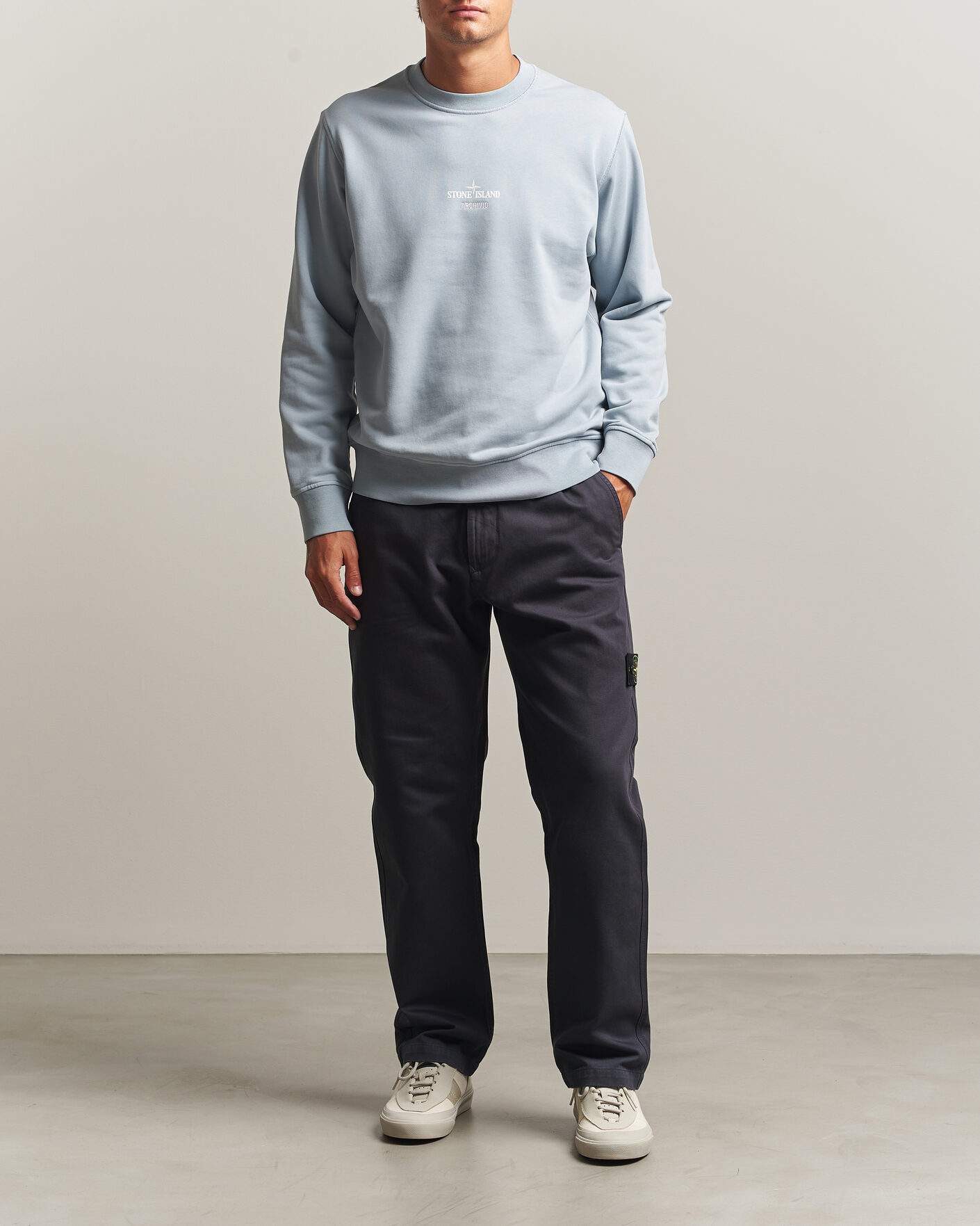 Homme | Pantalons | Stone Island | Dense Cotton Twill Pants Blue Navy