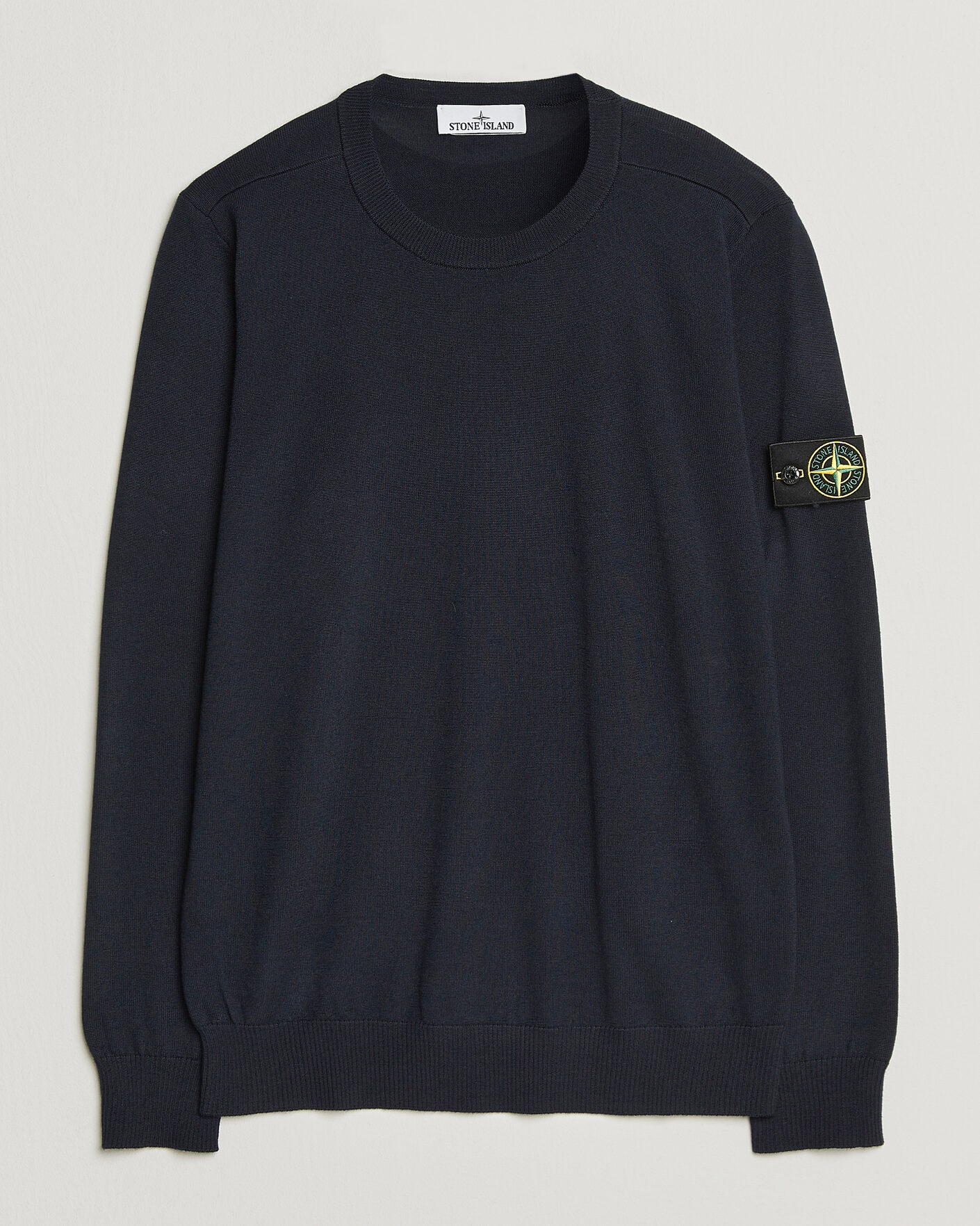 Homme | Pulls Et Tricots | Stone Island | Light Pure Wool Crew Neck Navy Blue