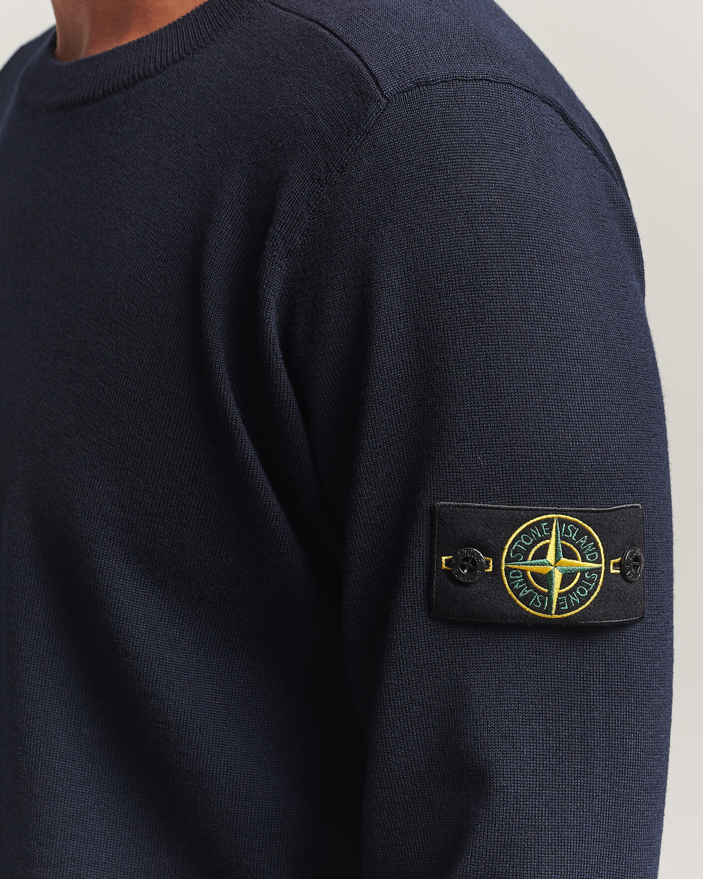 Homme | Pulls Et Tricots | Stone Island | Light Pure Wool Crew Neck Navy Blue