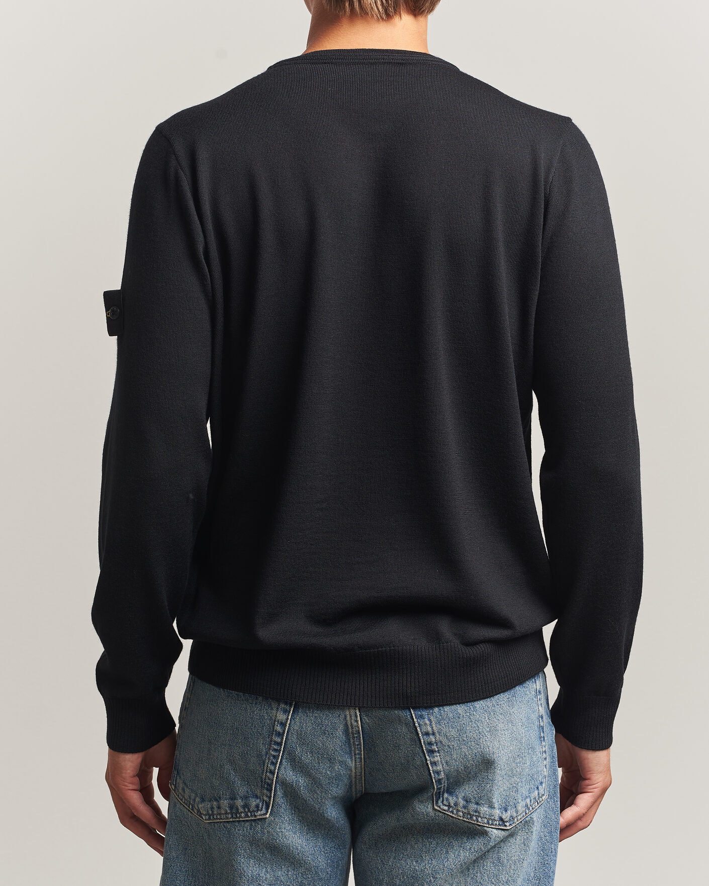 Homme | Pulls Et Tricots | Stone Island | Light Pure Wool Crew Neck Black