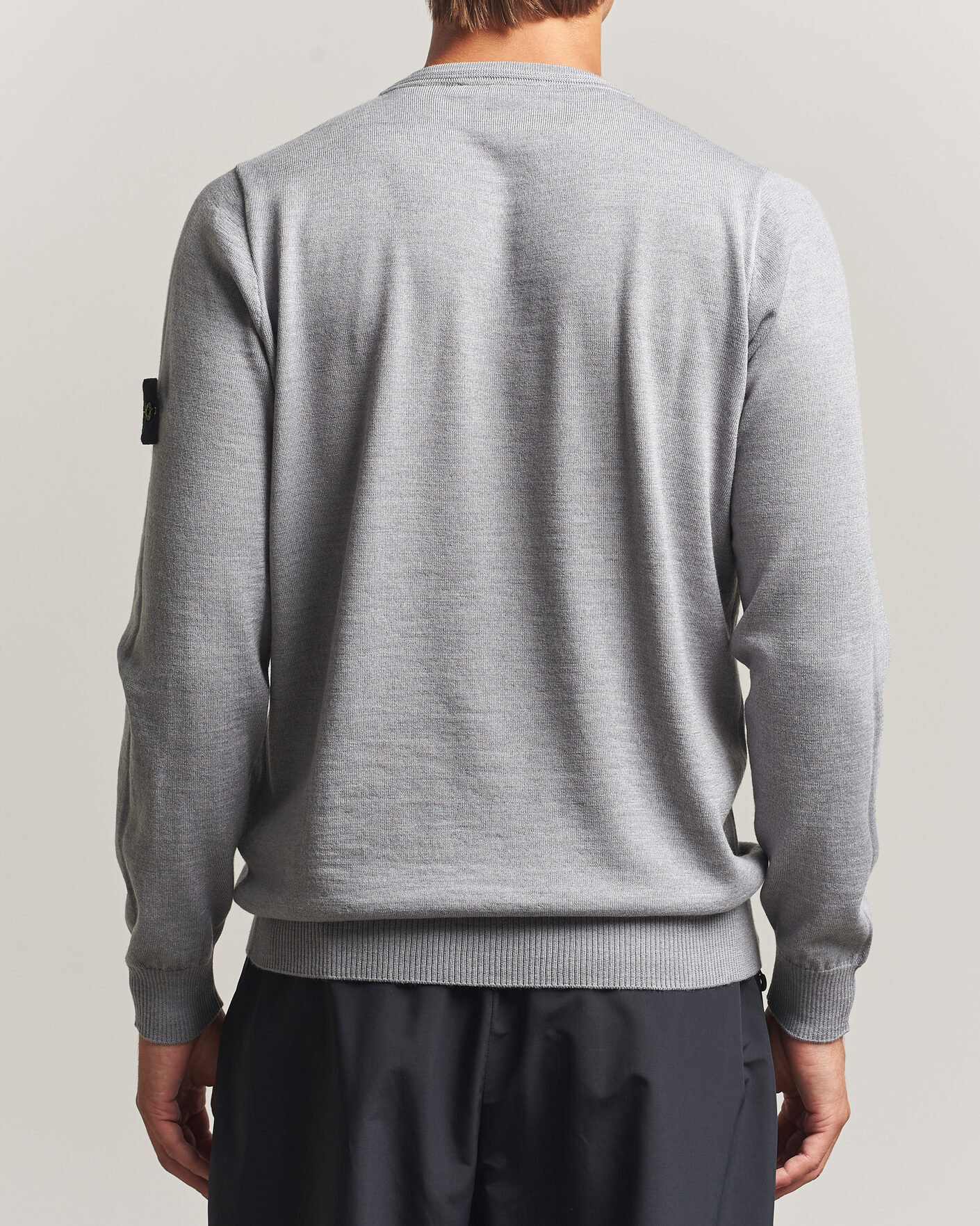 Homme | Pulls Et Tricots | Stone Island | Light Pure Wool Crew Neck Ash Grey Melange