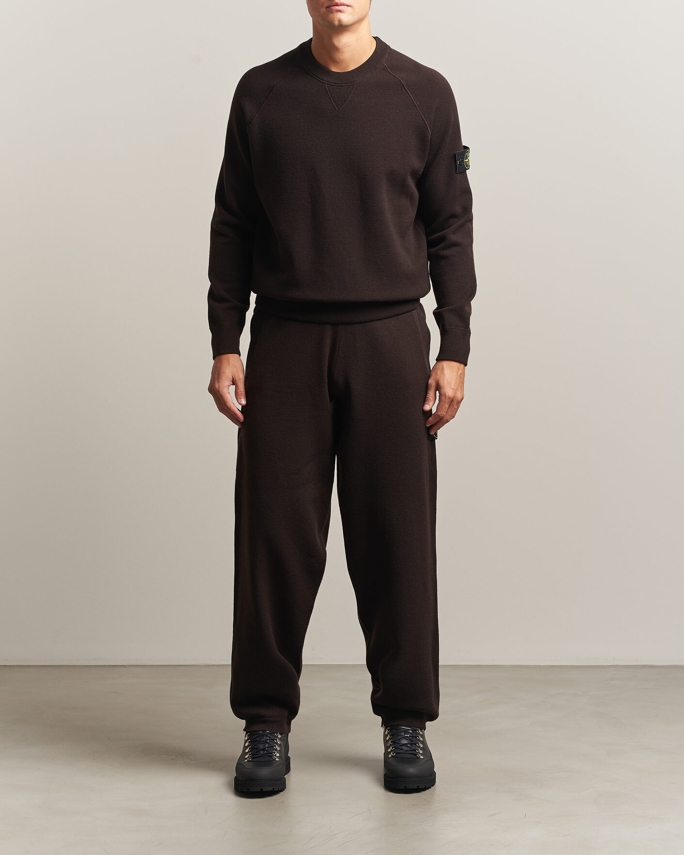 Homme | Pantalons | Stone Island | Plush Stitch Stretch Wool Pants Coal Grey