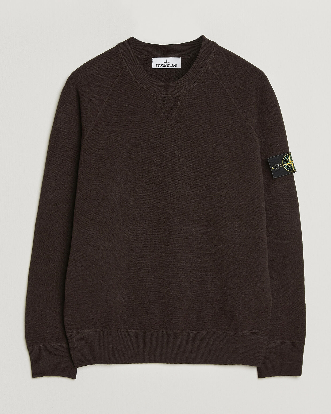 Homme | Pulls Et Tricots | Stone Island | Plush Stitch Stretch Wool Sweat Coal Grey