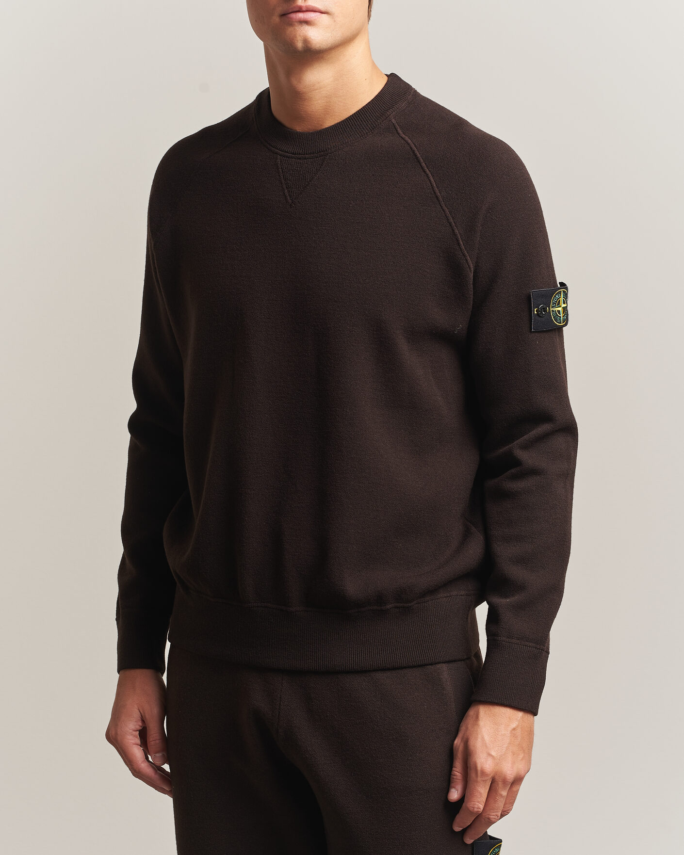 Homme | Pulls Et Tricots | Stone Island | Plush Stitch Stretch Wool Sweat Coal Grey