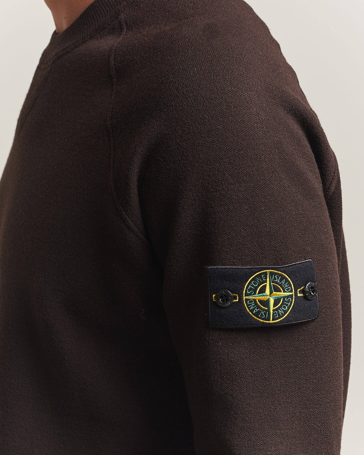 Homme | Pulls Et Tricots | Stone Island | Plush Stitch Stretch Wool Sweat Coal Grey