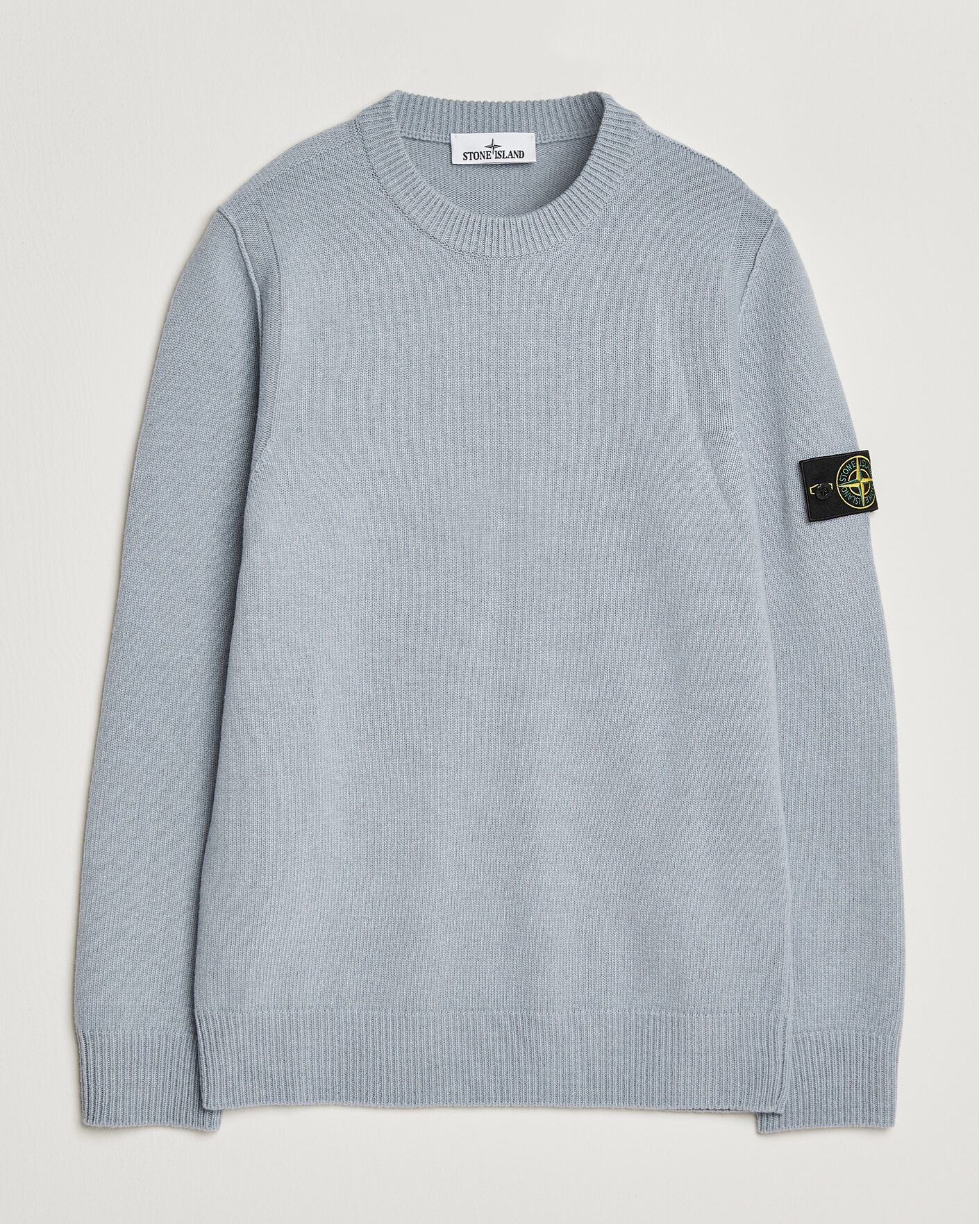 Homme | Pulls Et Tricots | Stone Island | Knitted Lambswool Crew Neck Ash Grey