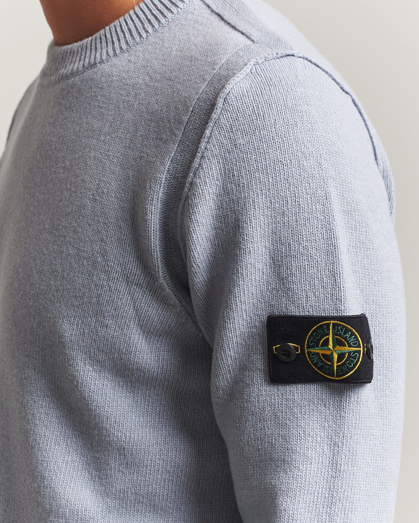 Homme | Pulls Et Tricots | Stone Island | Knitted Lambswool Crew Neck Ash Grey