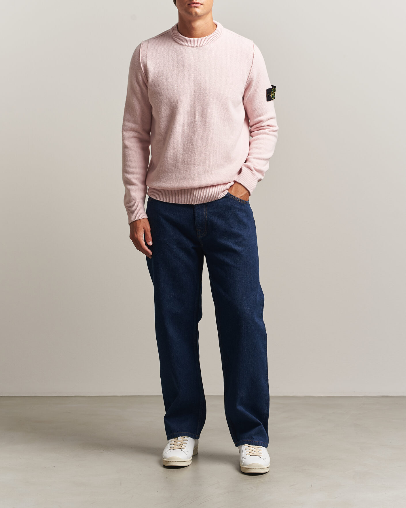 Homme | Pulls Et Tricots | Stone Island | Knitted Lambswool Crew Neck Antique Rose