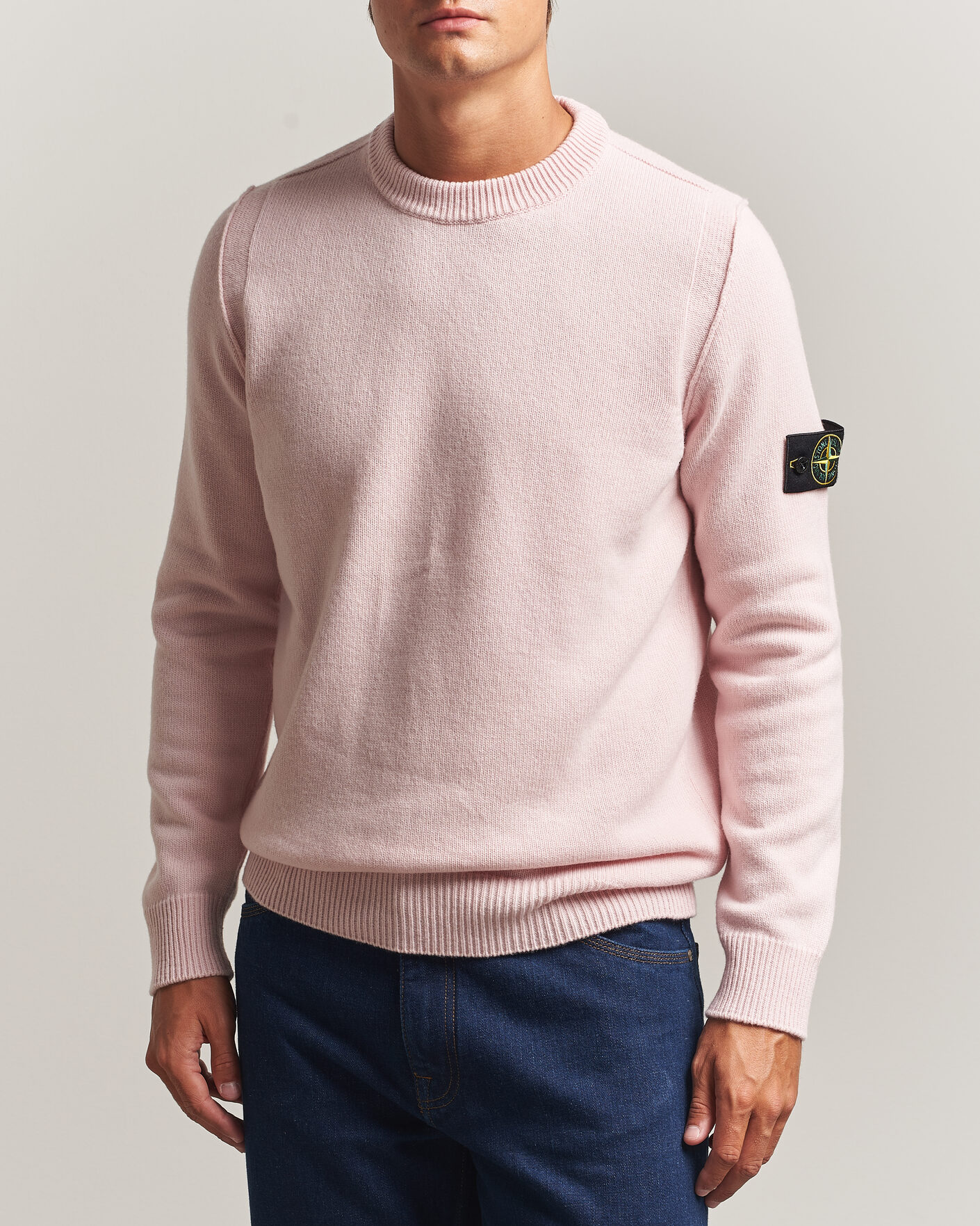 Homme | Pulls Et Tricots | Stone Island | Knitted Lambswool Crew Neck Antique Rose
