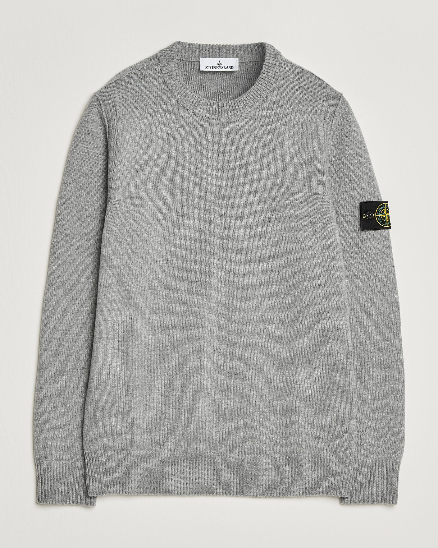 Homme | Pulls Et Tricots | Stone Island | Knitted Lambswool Crew Neck Grey Melange