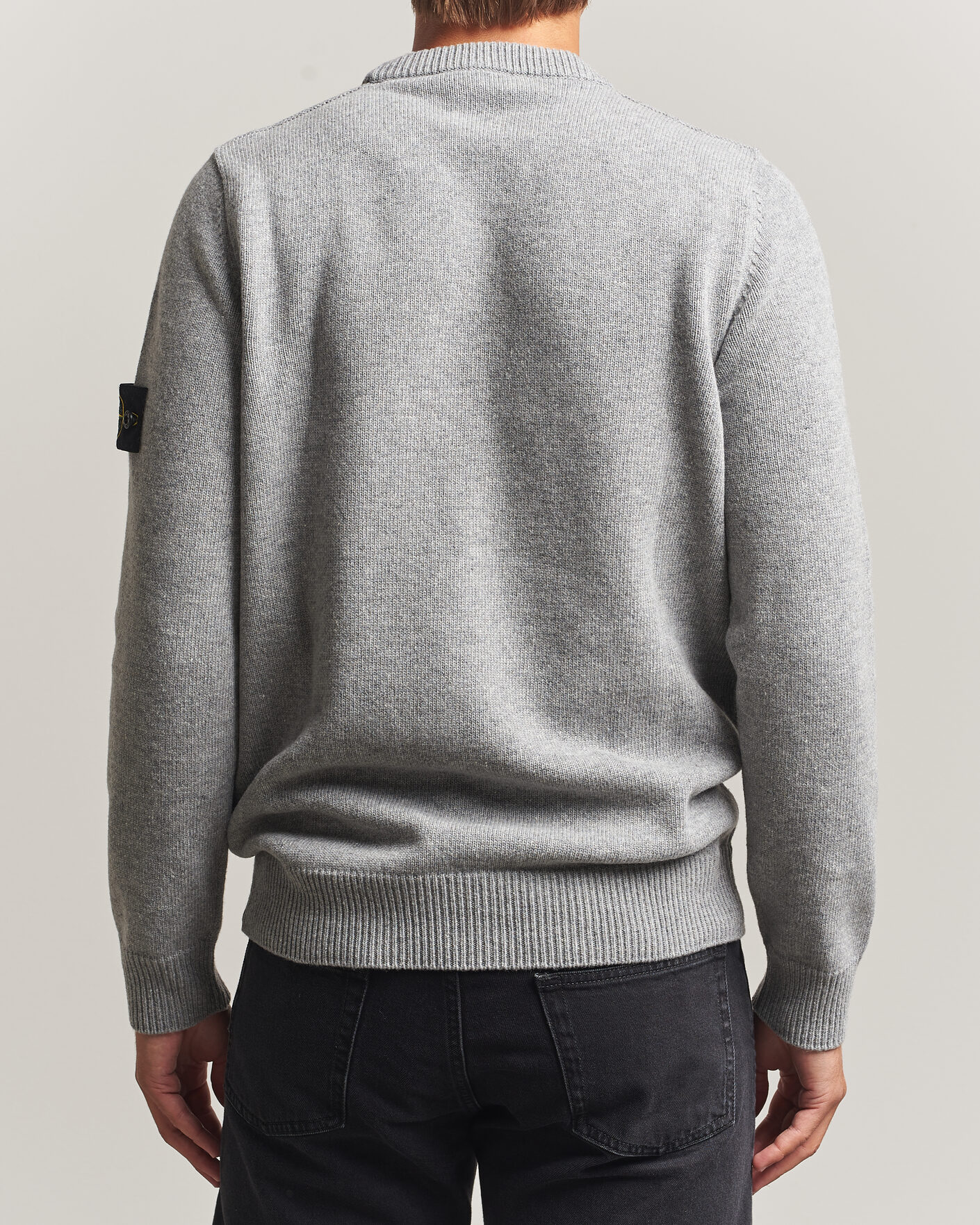 Homme | Pulls Et Tricots | Stone Island | Knitted Lambswool Crew Neck Grey Melange