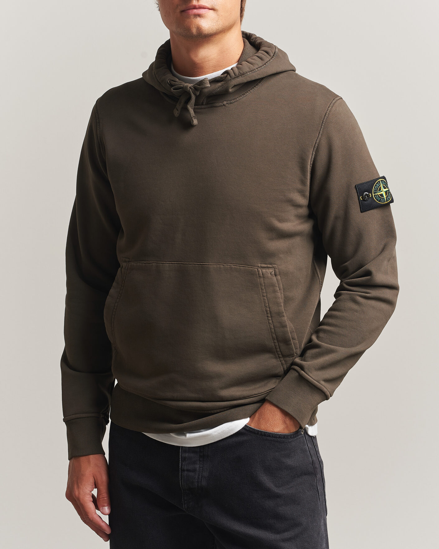 Homme | Pulls Et Tricots | Stone Island | Garment Dyed Fleece Hood Coal Grey