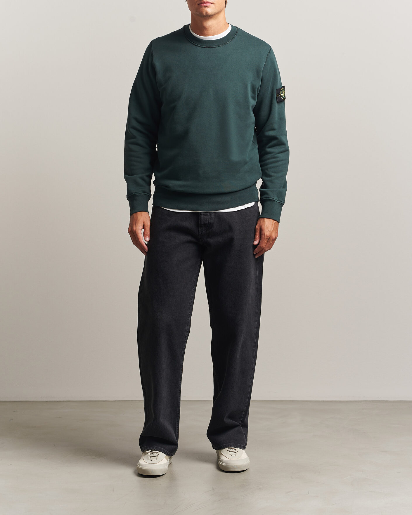 Homme | Pulls Et Tricots | Stone Island | Garment Dyed Fleece Sweatshirt Dark Green