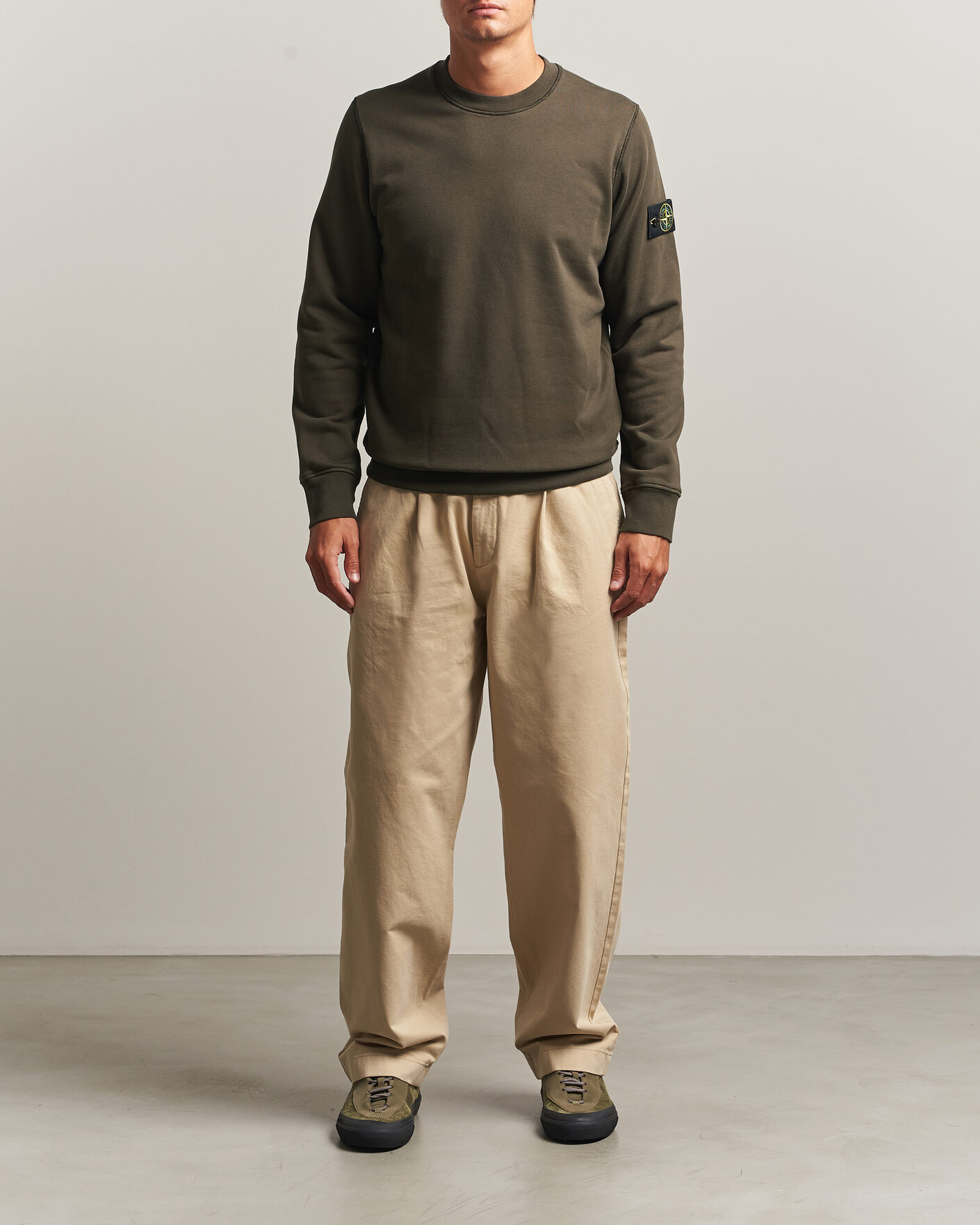 Homme | Pulls Et Tricots | Stone Island | Garment Dyed Fleece Sweatshirt Coal Grey