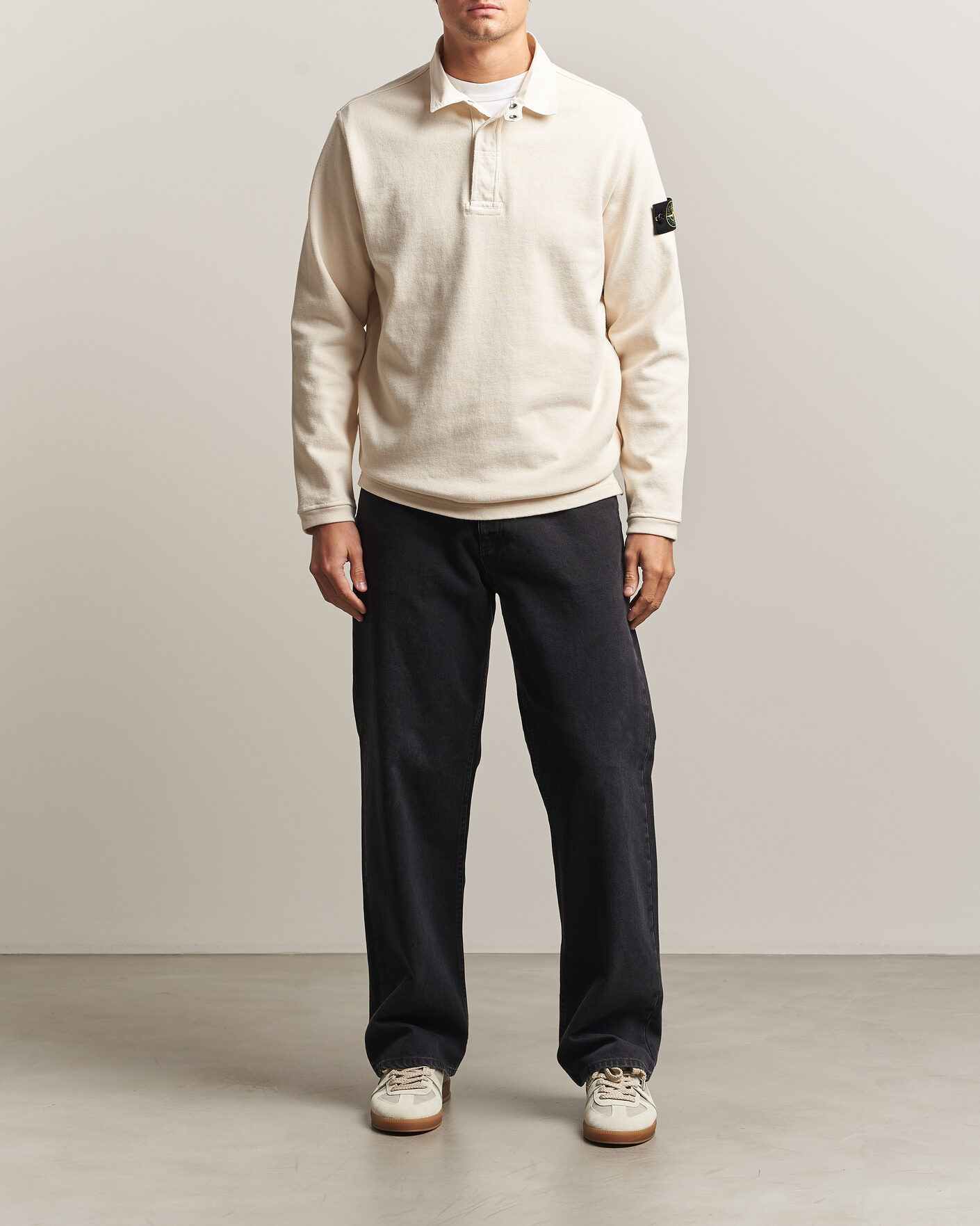 Homme | Pulls Et Tricots | Stone Island | Heavy Cotton Jersey Polo Ivory