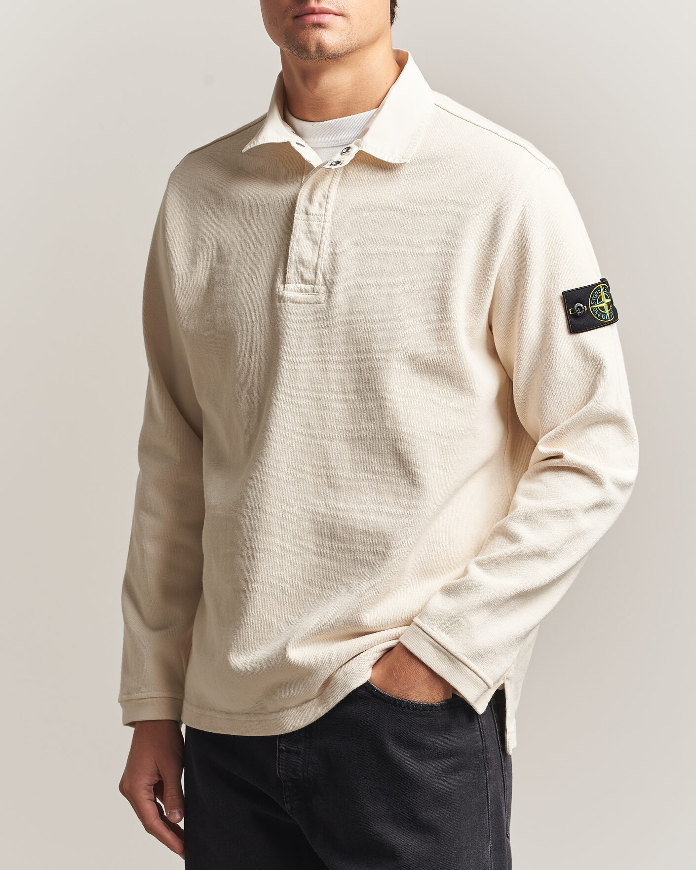 Homme | Pulls Et Tricots | Stone Island | Heavy Cotton Jersey Polo Ivory