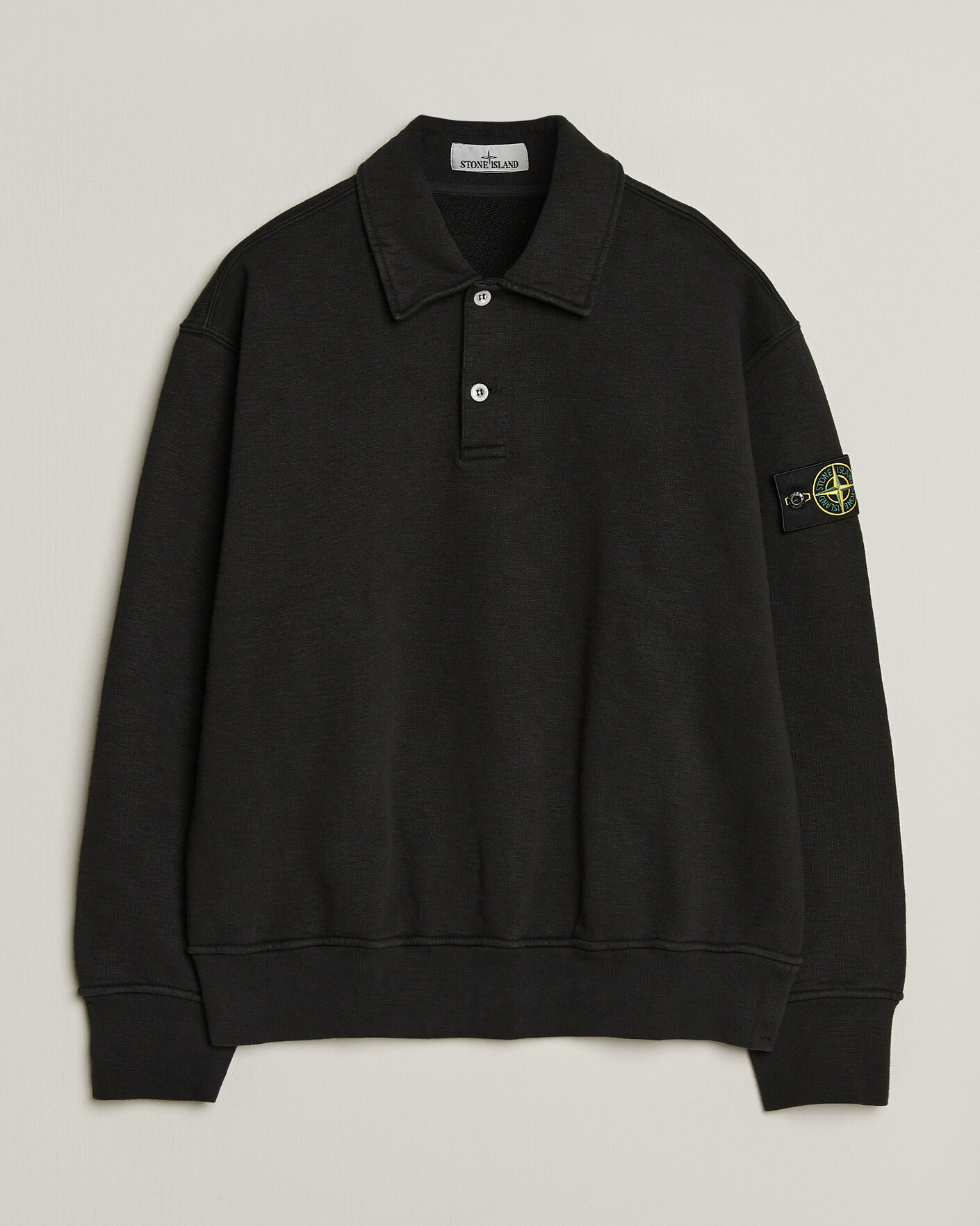 Homme | Pulls Et Tricots | Stone Island | Tubular Cotton Fleece Polo Black