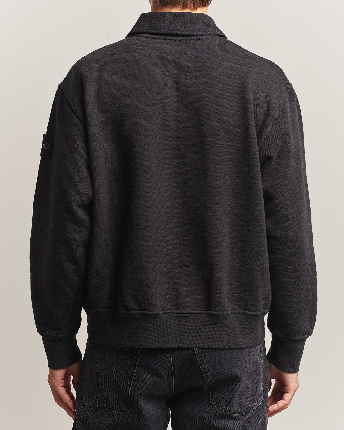 Homme | Pulls Et Tricots | Stone Island | Tubular Cotton Fleece Polo Black