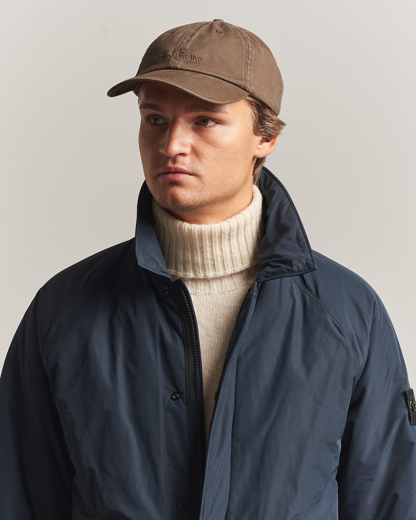 Homme | Bobs Et Casquettes | Stone Island | Brushed Cotton Gabardine Cap Umber