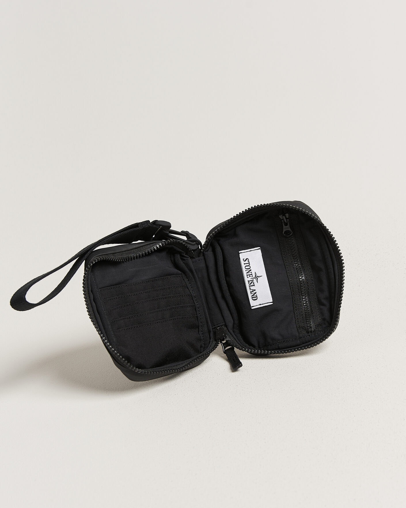 Homme | Portefeuilles | Stone Island | Coated Cotton Ripstop Wallet Black