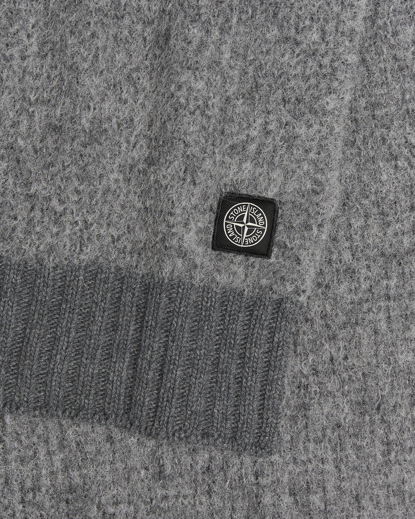 Homme | Écharpes | Stone Island | Baby Alpaca Blend Scarf Grey Melange