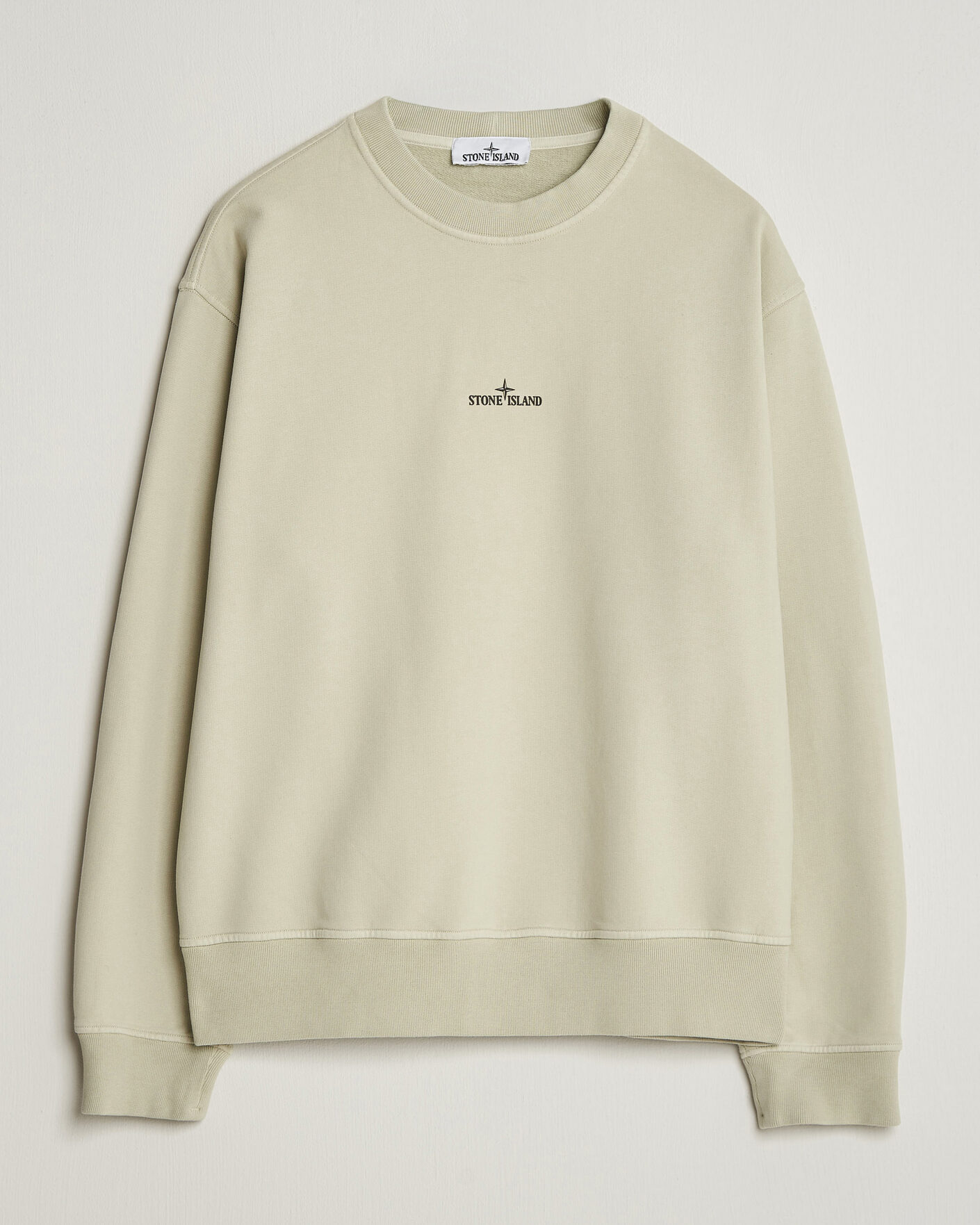 Homme | Pulls Et Tricots | Stone Island | Cotton Fleece Blurred Compas Print Sweatshirt Sand