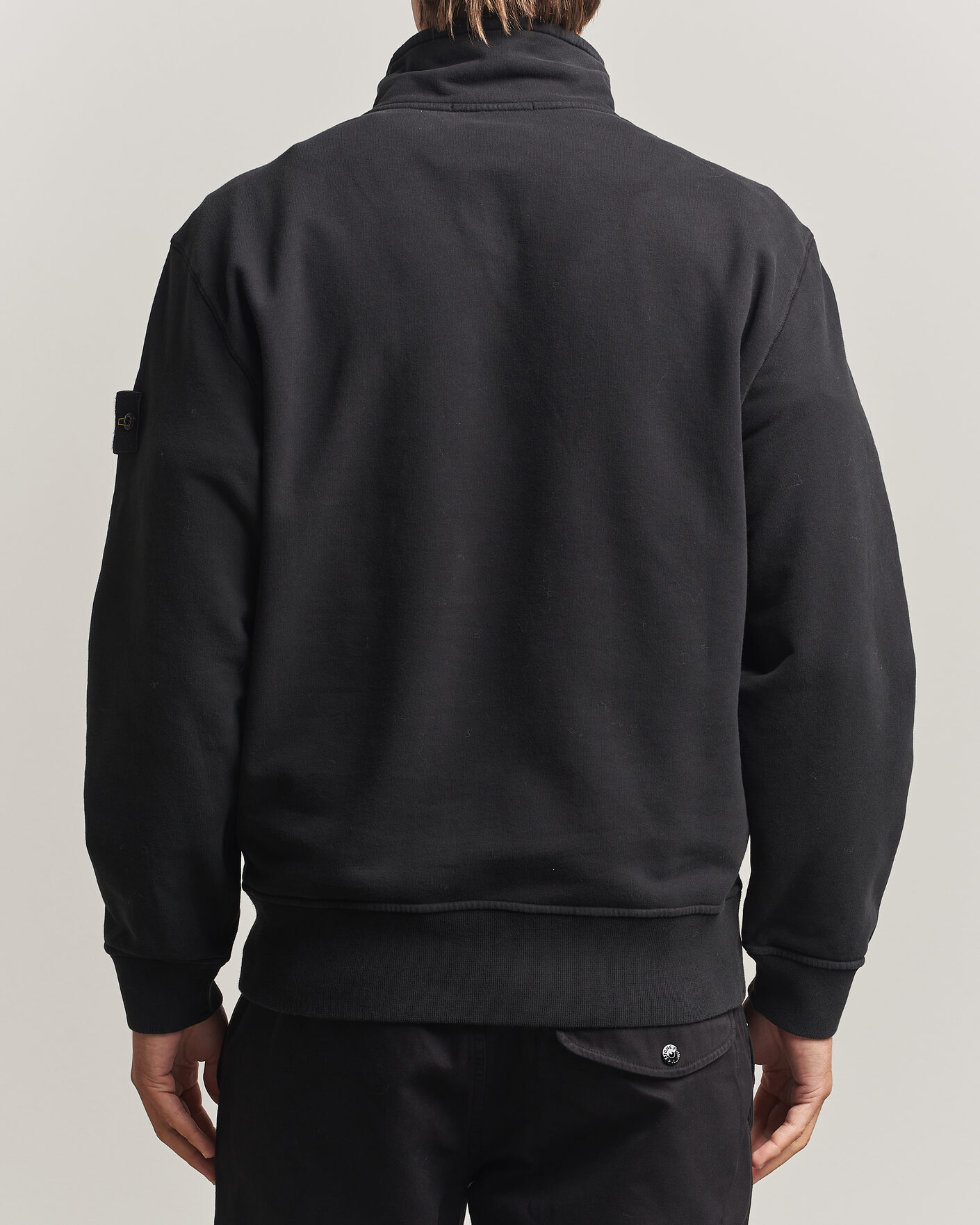 Homme | Pulls Et Tricots | Stone Island | Brushed Cotton Fleece Half Zip Black