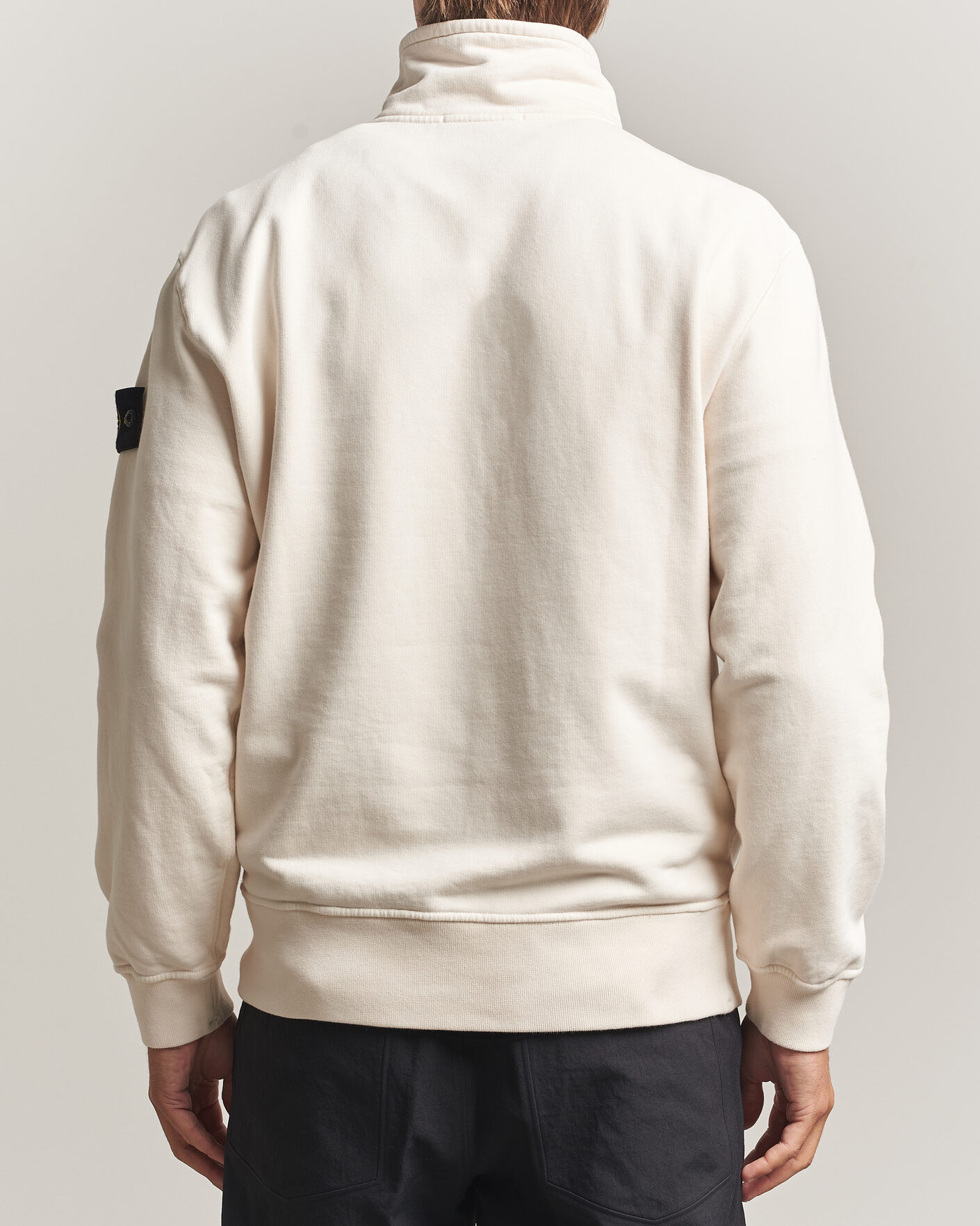 Homme | Pulls Et Tricots | Stone Island | Brushed Cotton Fleece Half Zip Ivory
