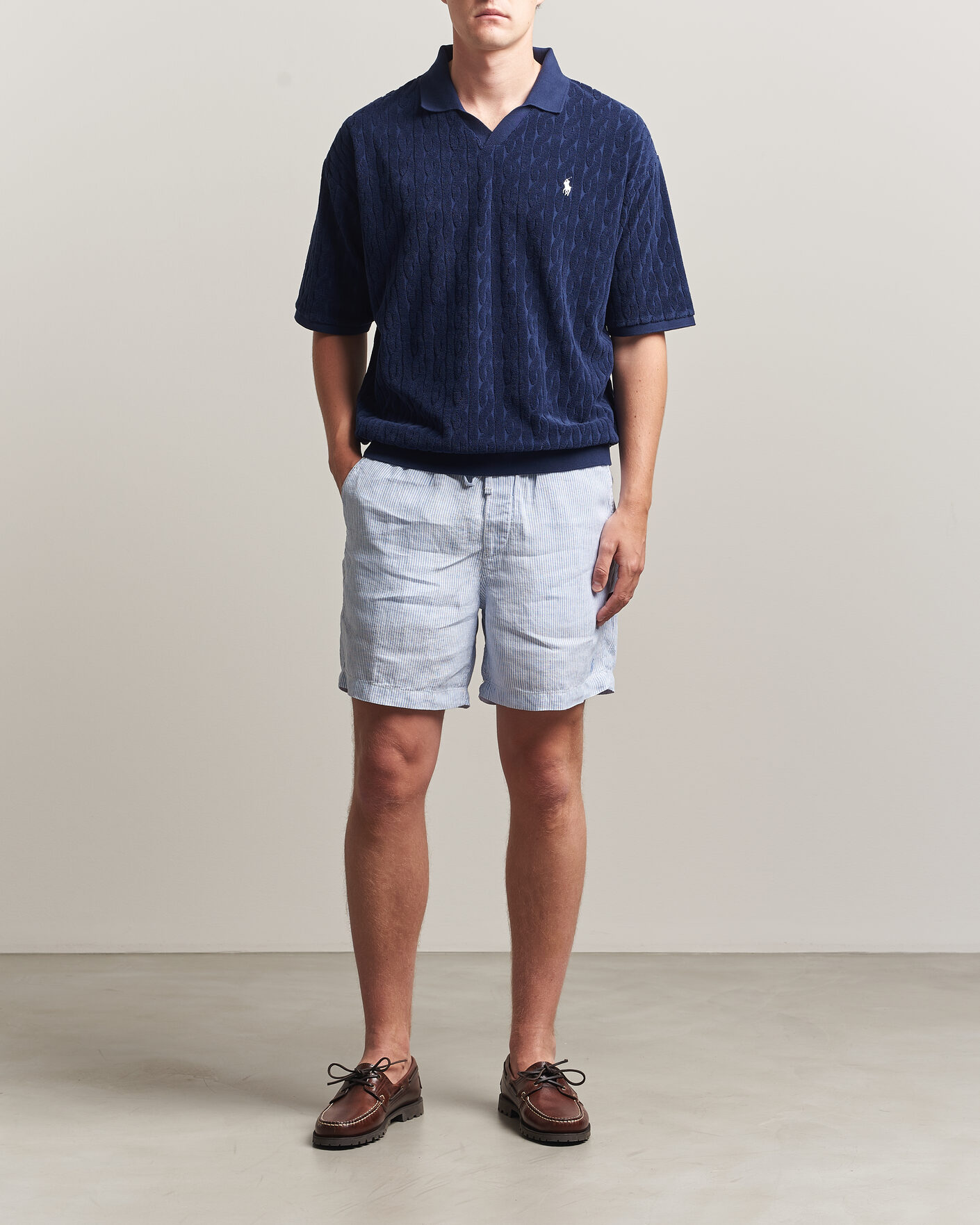 Homme | Shorts | Polo Ralph Lauren | Woven Linen Shorts Blue/White