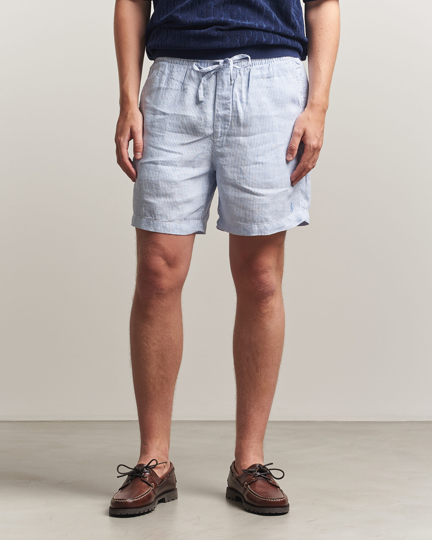 Homme | Shorts | Polo Ralph Lauren | Woven Linen Shorts Blue/White
