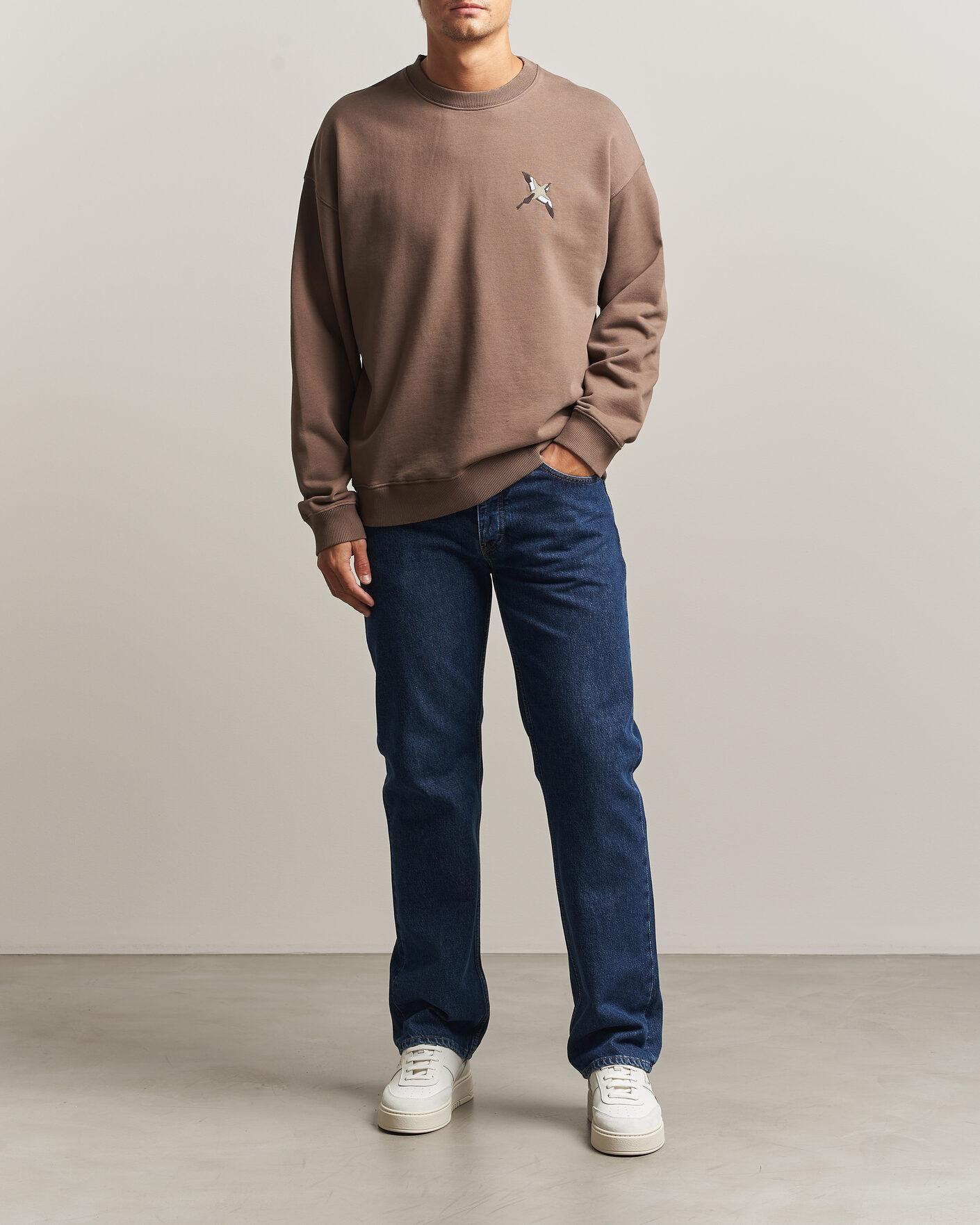 Homme | Pulls Et Tricots | Axel Arigato | Micro Bee Bird Sweatshirt Coffee Brown