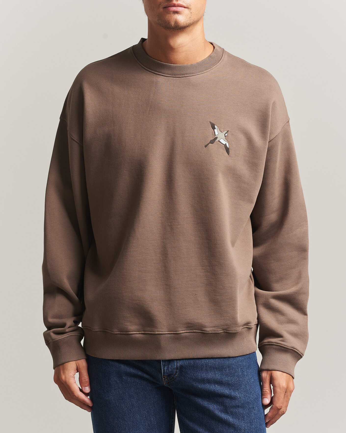Homme | Pulls Et Tricots | Axel Arigato | Micro Bee Bird Sweatshirt Coffee Brown