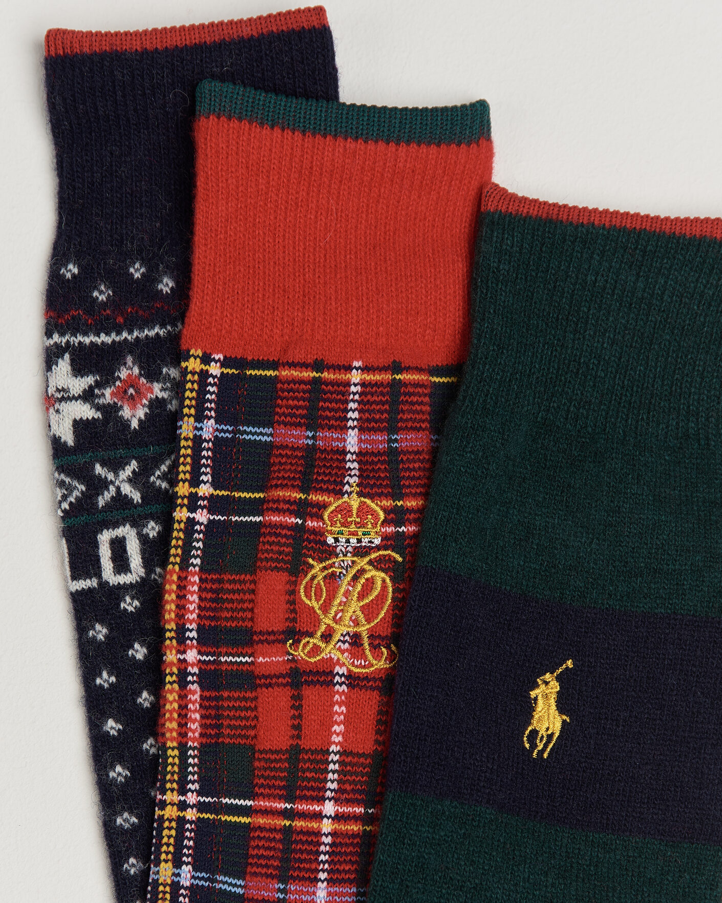 Homme | Sous-Vêtements Et Chaussettes | Polo Ralph Lauren | 3-Pack Lambswool Sock Hunter Multi