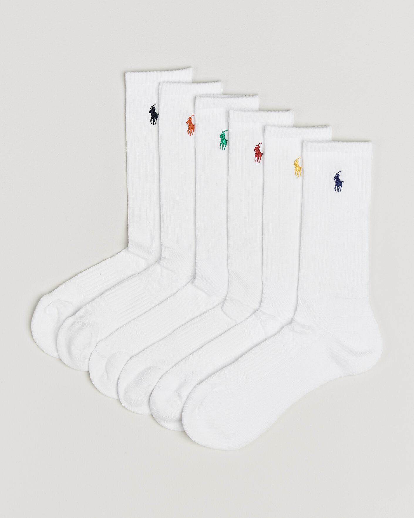 Homme | Sous-Vêtements Et Chaussettes | Polo Ralph Lauren | 6-Pack Performance Crew Socks White
