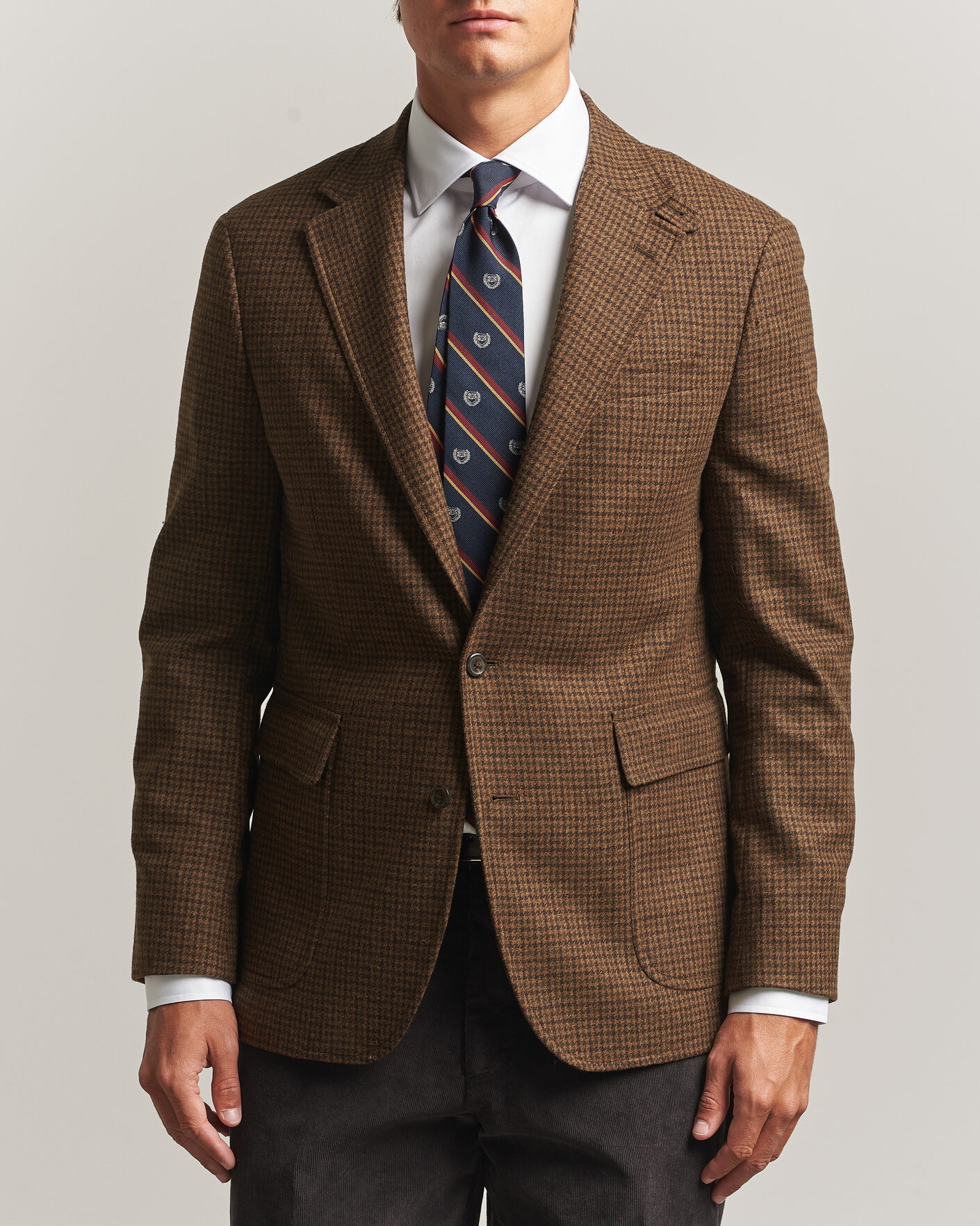 Homme | Blazers | Polo Ralph Lauren | Guncheck Woven Sportcoat Brown/Olive