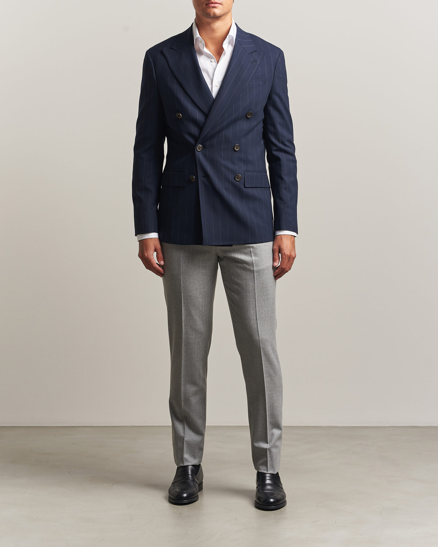 Homme | Blazers | Polo Ralph Lauren | Double Breasted Rope Stripe Sportcoat Navy/Grey