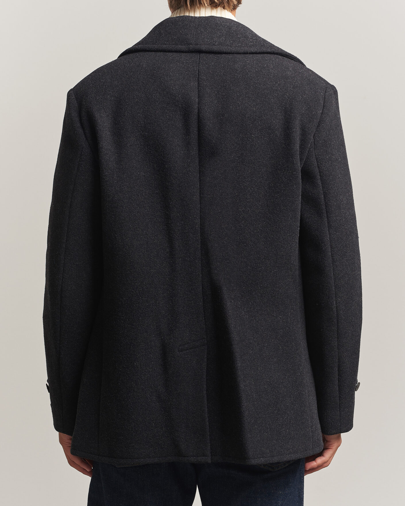 Homme | Manteaux Et Vestes | Polo Ralph Lauren | Lightweight Melton Peacoat Charcoal