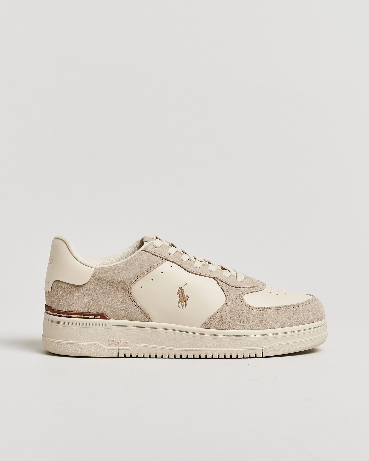 Homme | Baskets | Polo Ralph Lauren | Masters Court Suede/Leather Sneakers Milkshake