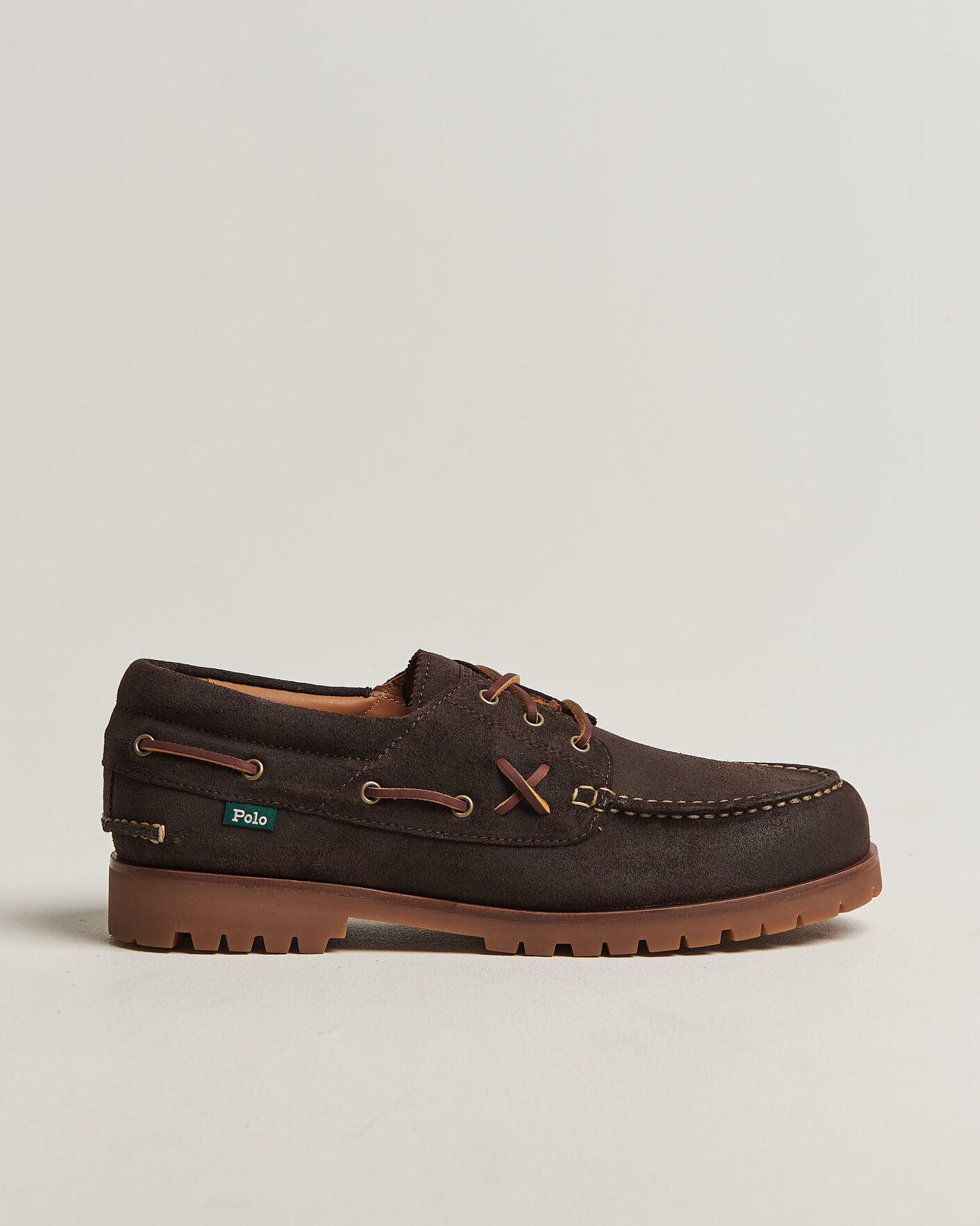 Homme | Loafers | Polo Ralph Lauren | Ranger Deck Suede Boat Shoe Dark Chocolate