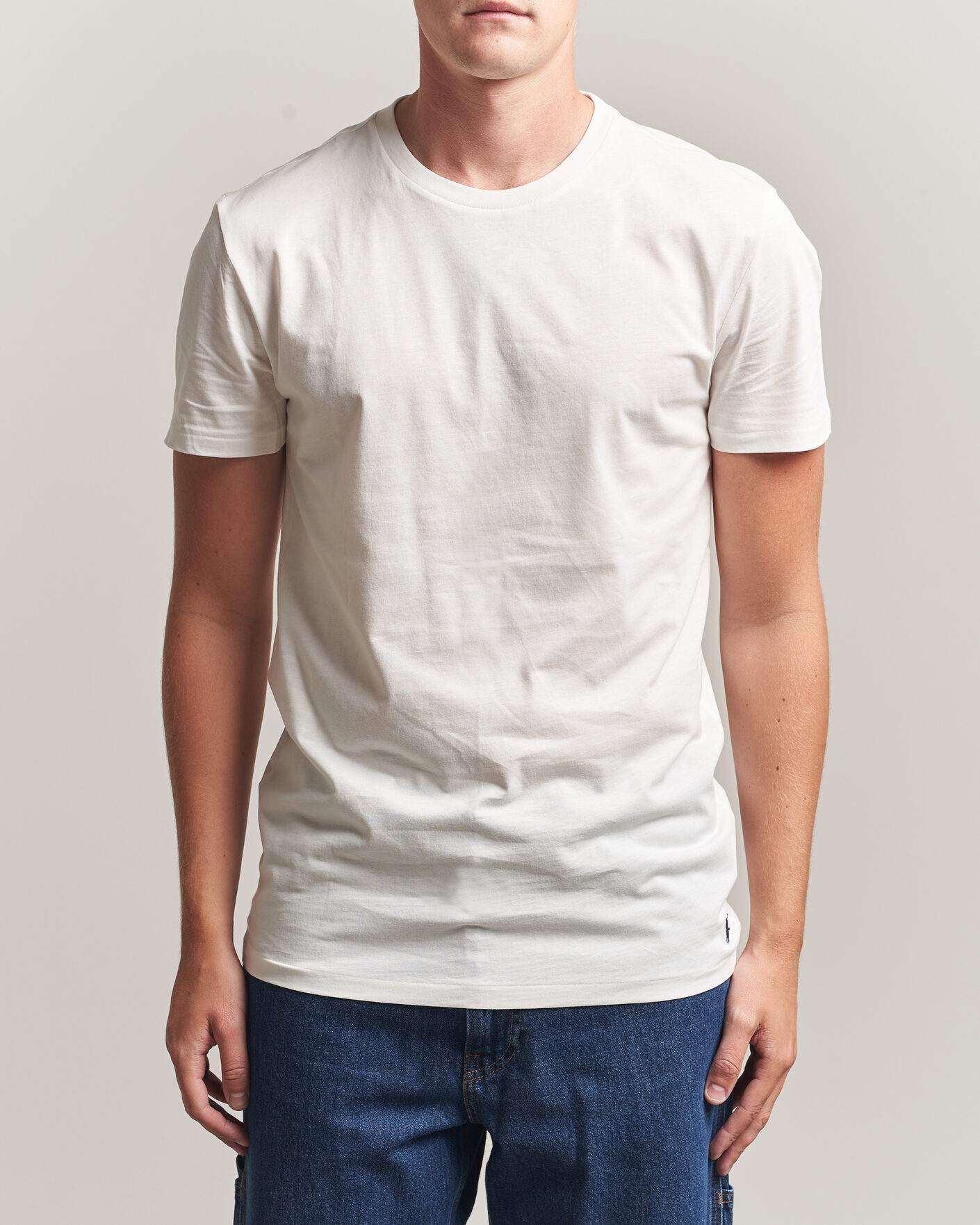 Homme | T-shirts | Polo Ralph Lauren | 3-Pack Crew Neck T-Shirt White/Blue/Light Blue