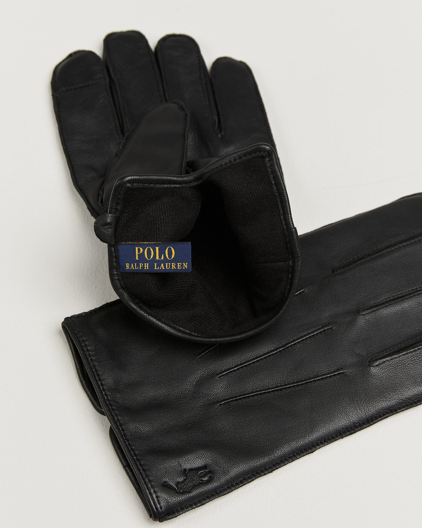 Homme | Gants | Polo Ralph Lauren | Water-Repellent Leather Gloves Black