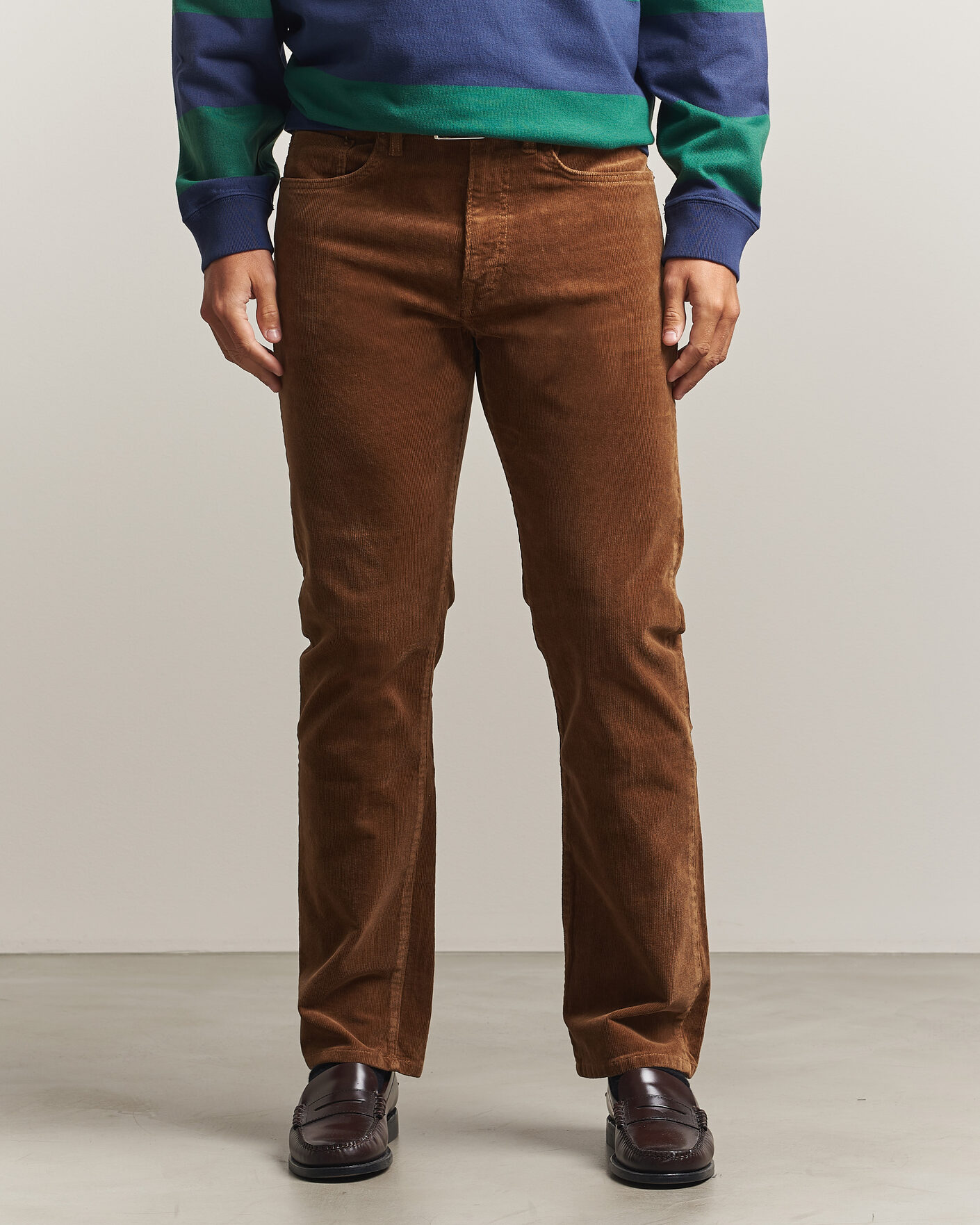 Homme | Pantalons | Polo Ralph Lauren | Stretch Corduroy Straight Fit Pants Sepia
